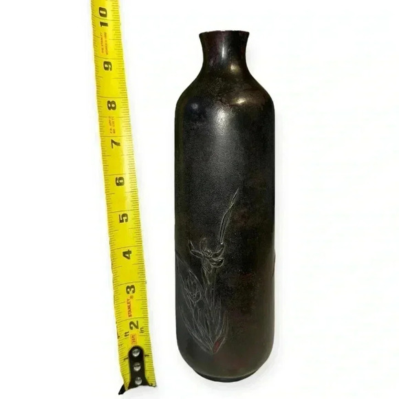 Japan Tea Ceremony Carving Sano Kosai Engraving Otowa Type Vase Single Flower - Picture 1 of 4